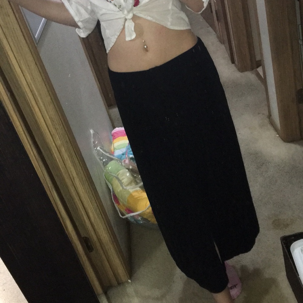 Black maxi skirt